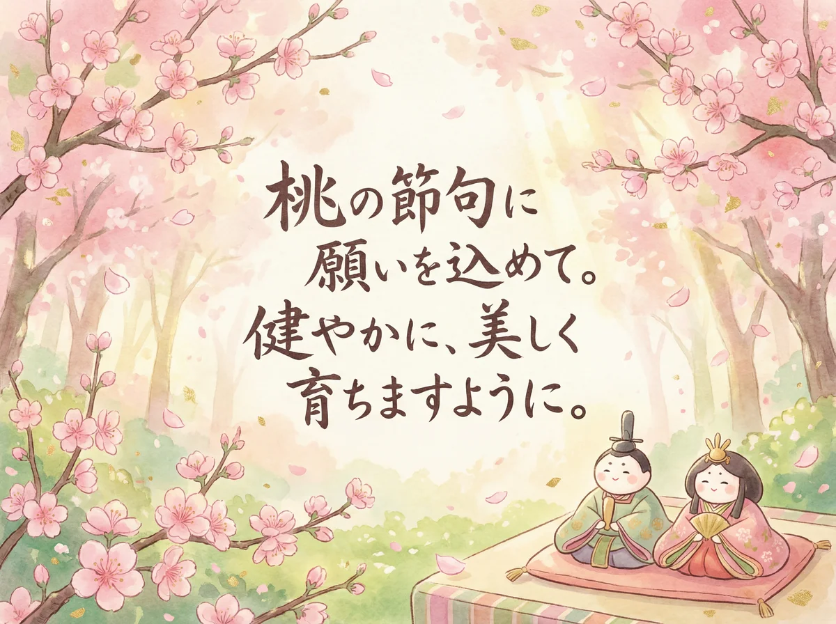 健やかな成長を願う、孫娘へのひな祭りのお祝いメッセージ