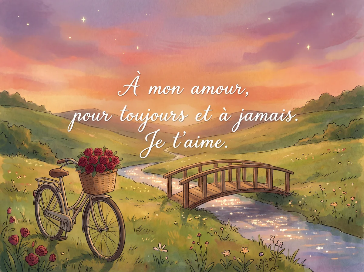 Carte de Saint-Valentin pour mon amour