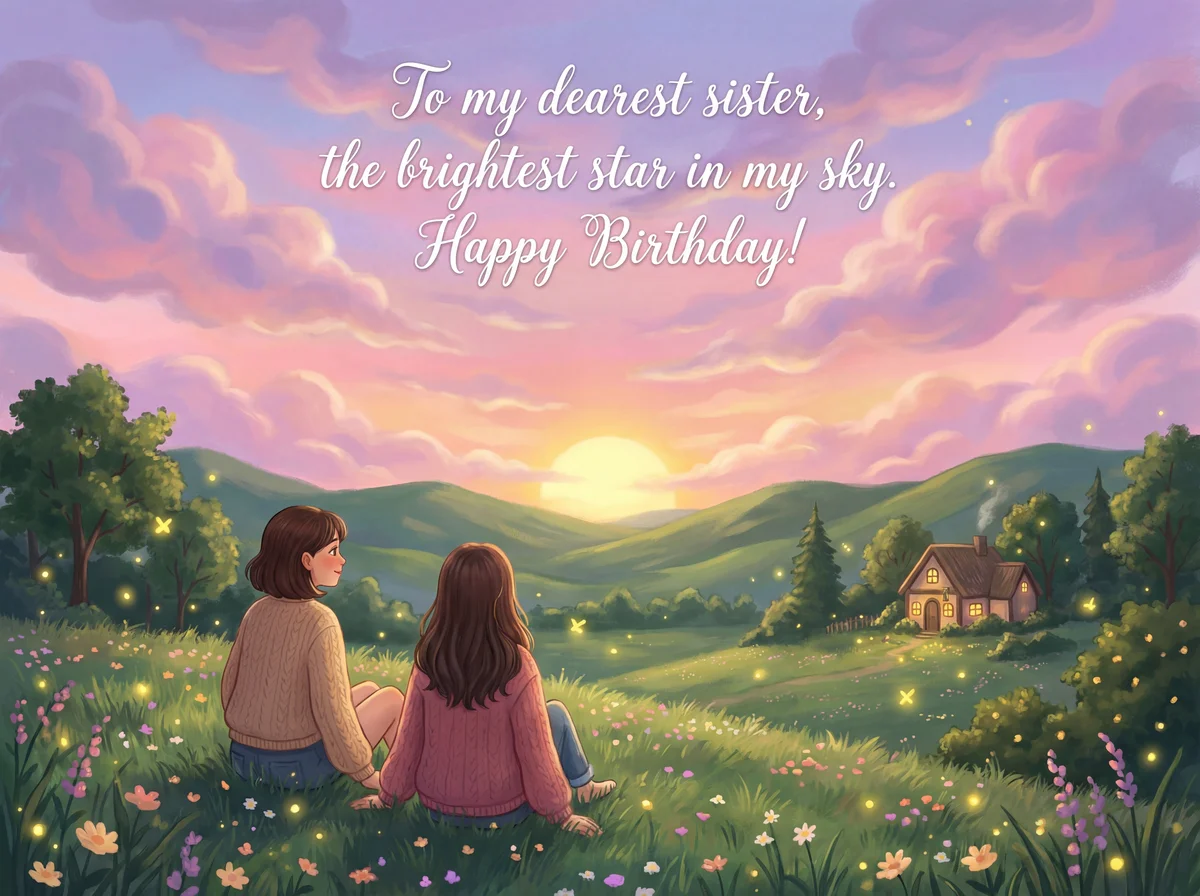 happy birthday card for sister