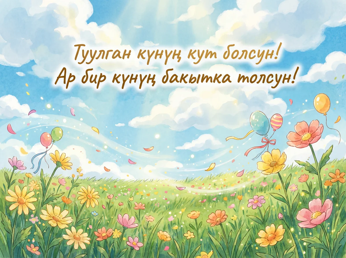 тууган кунуң менен куттуктоо