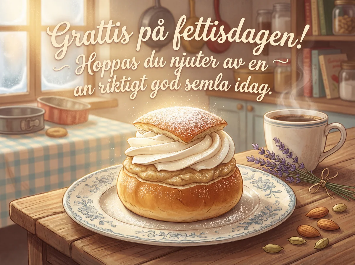 Grattis på fettisdagen! Hoppas du njuter av semlor.