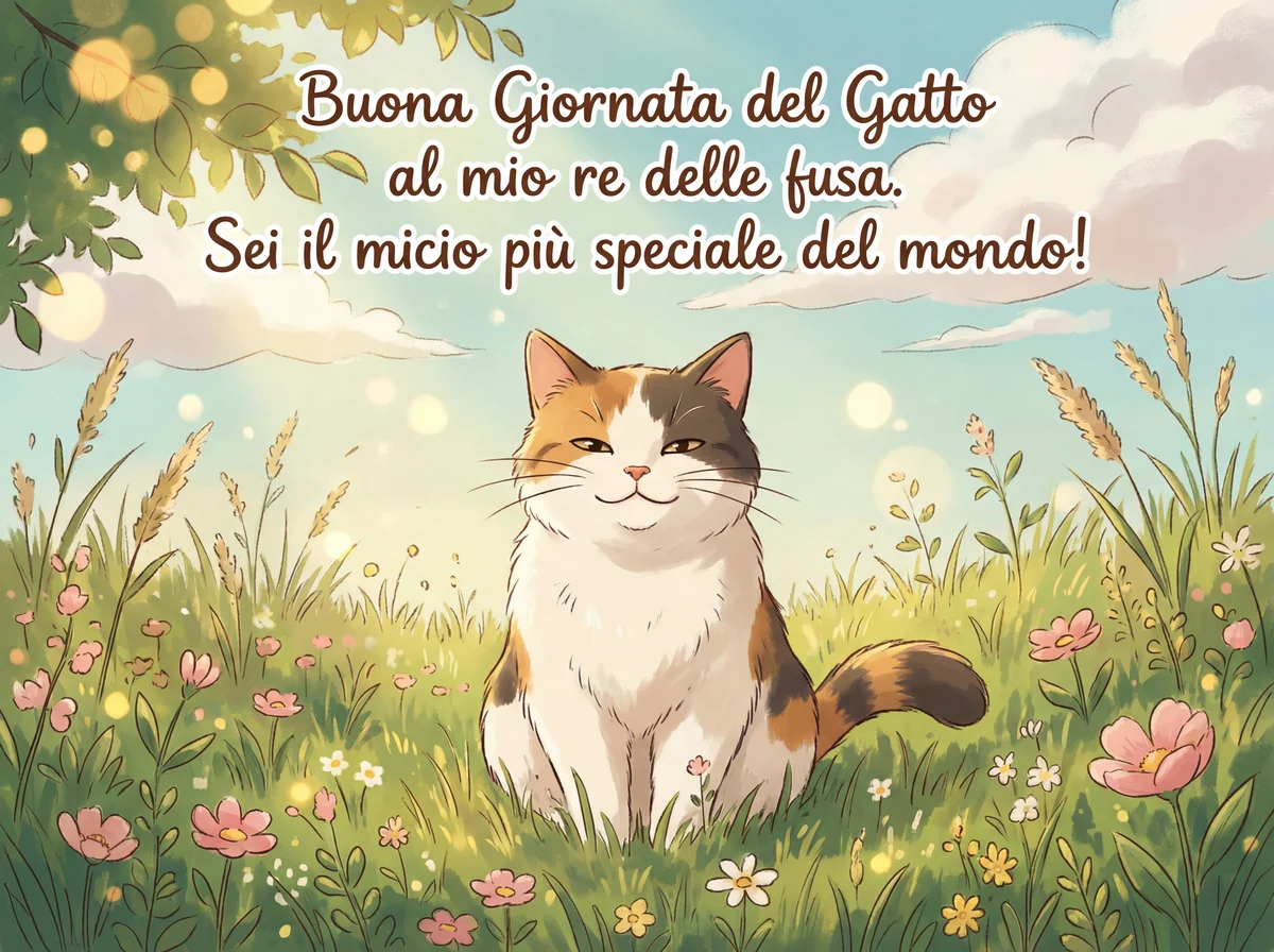 messaggio per la Giornata Nazionale del Gatto al mio micio p...