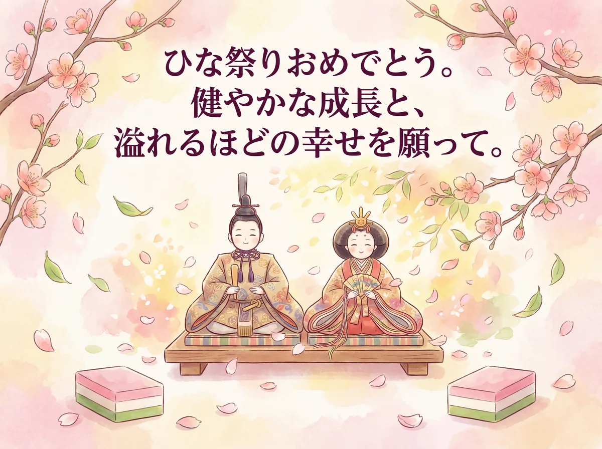 大切な娘へ贈る、ひな祭りの心温まるメッセージカード