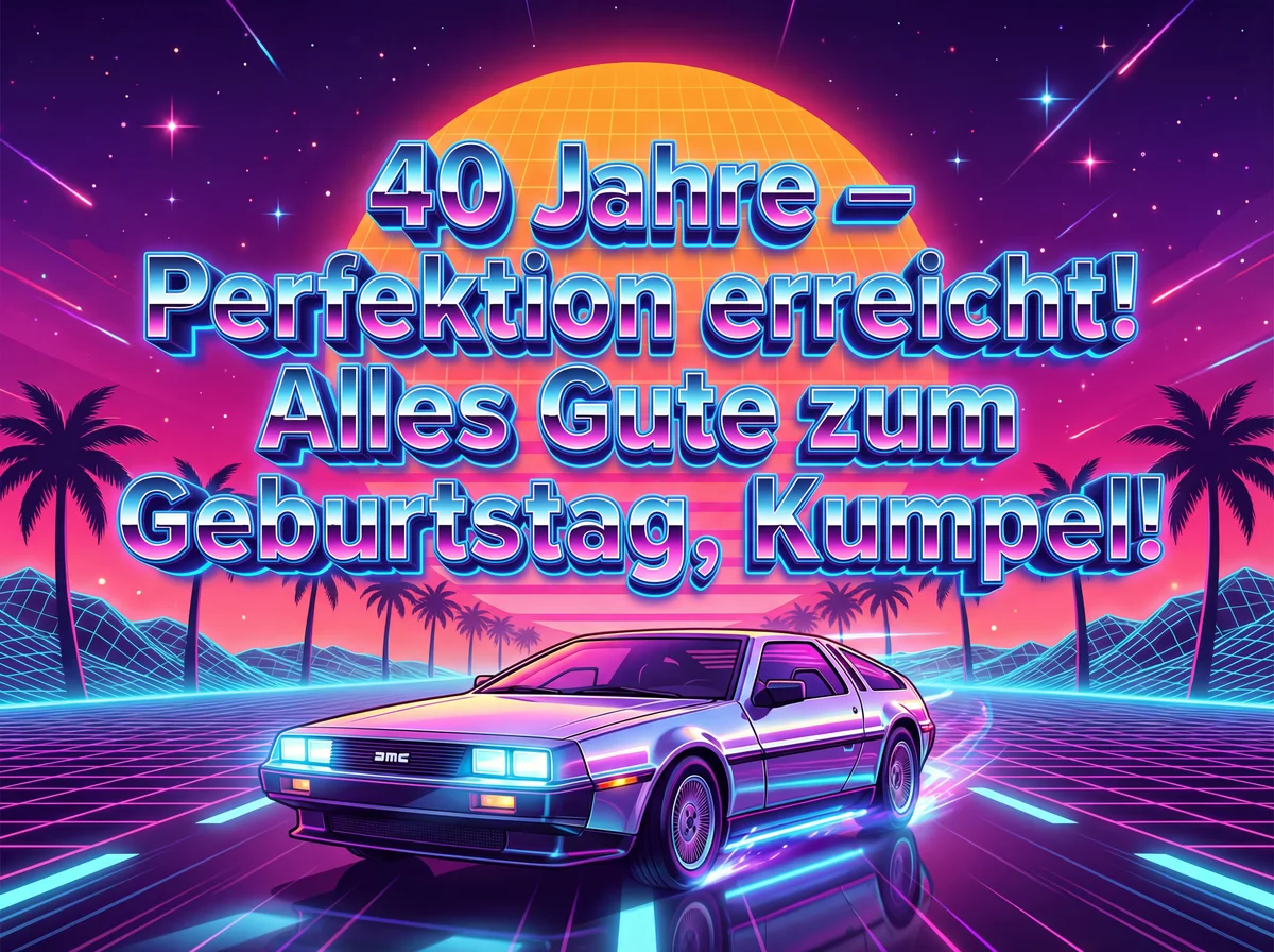 Geburtstagskarte für einen Freund zum 40. Geburtstag