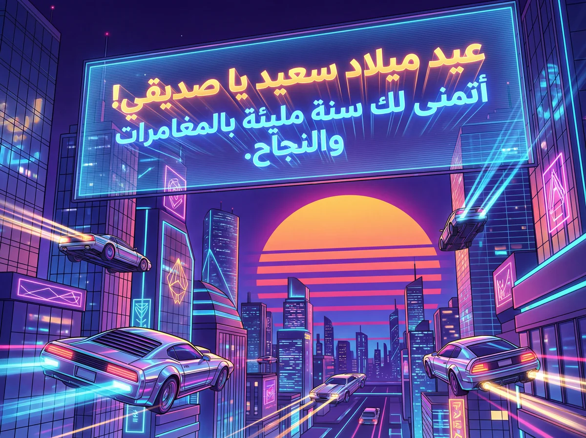 بطاقة عيد ميلاد سعيد لصديقي