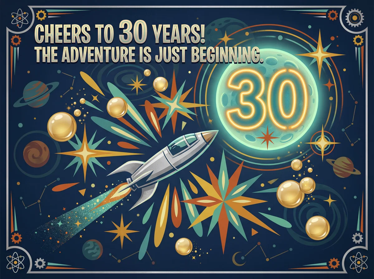 Happy Birthday card for a friend turning 30