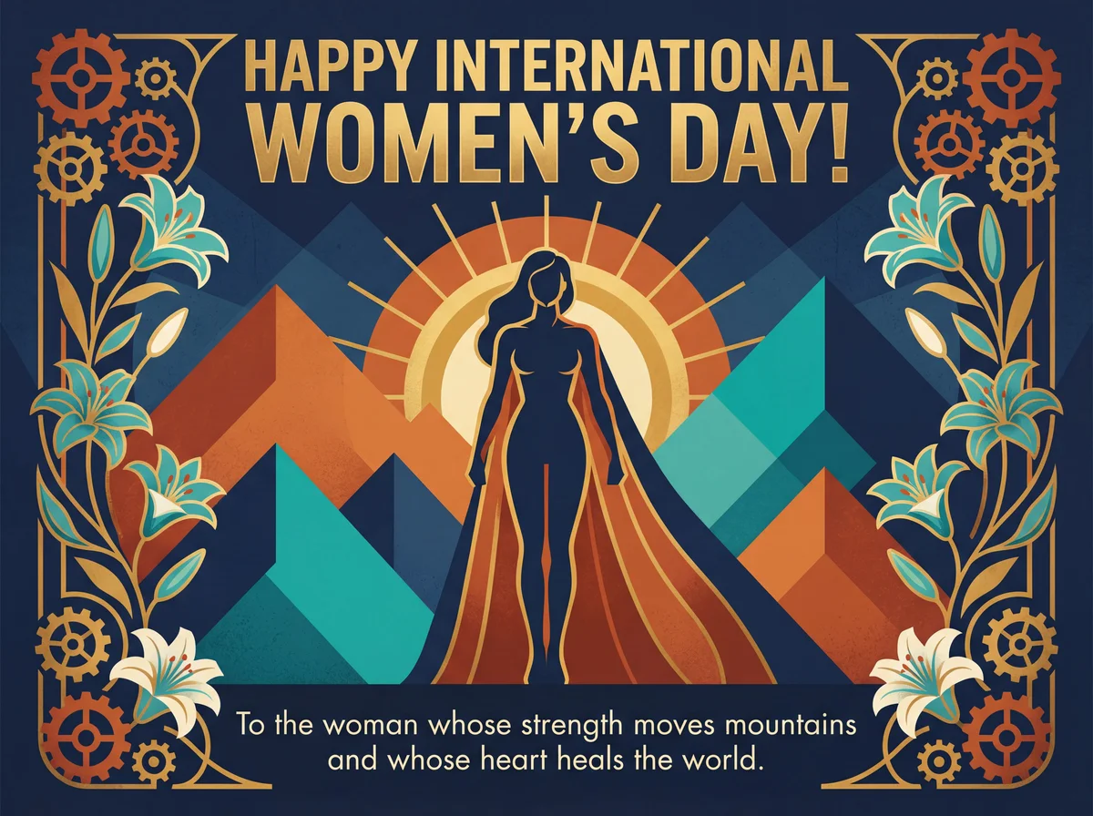 Happy International Women's Day wishes for a strong woman