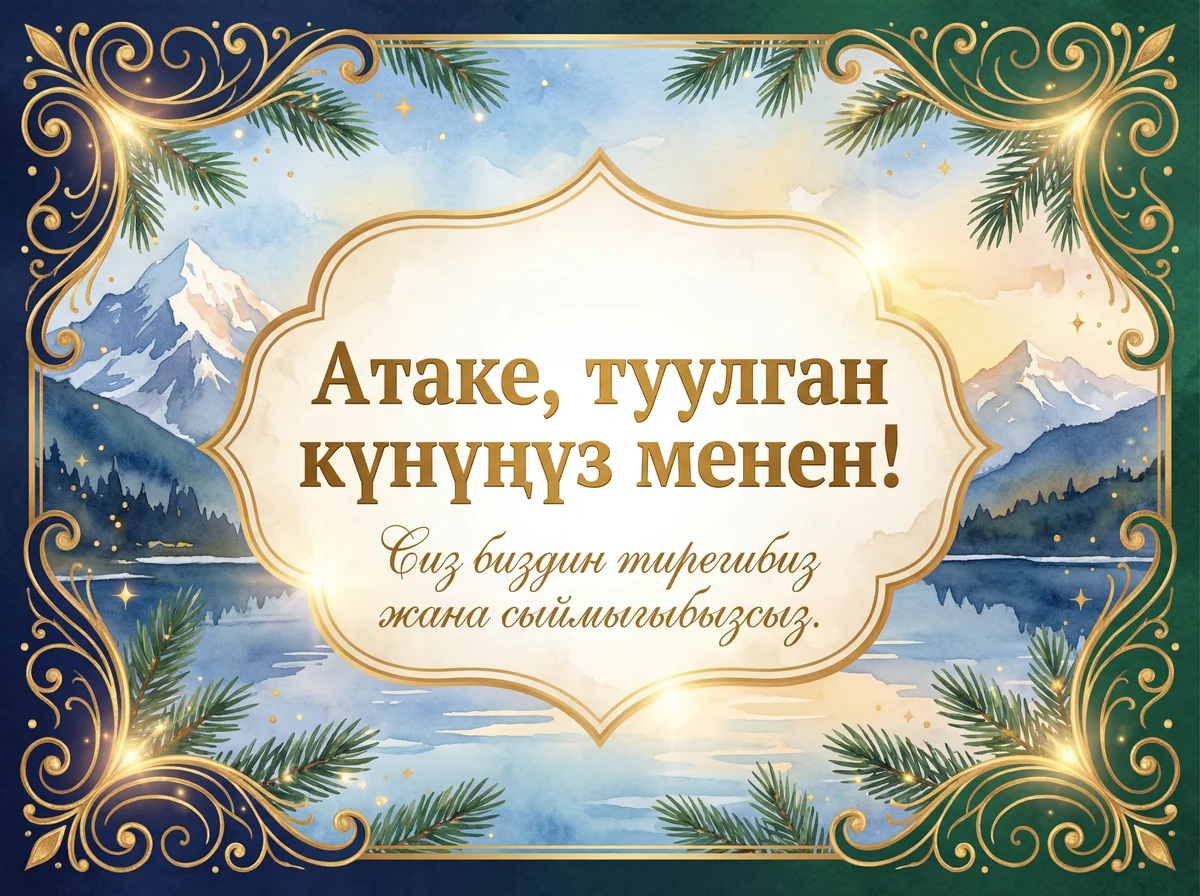 Туулган күнүң менен куттуктоо атама