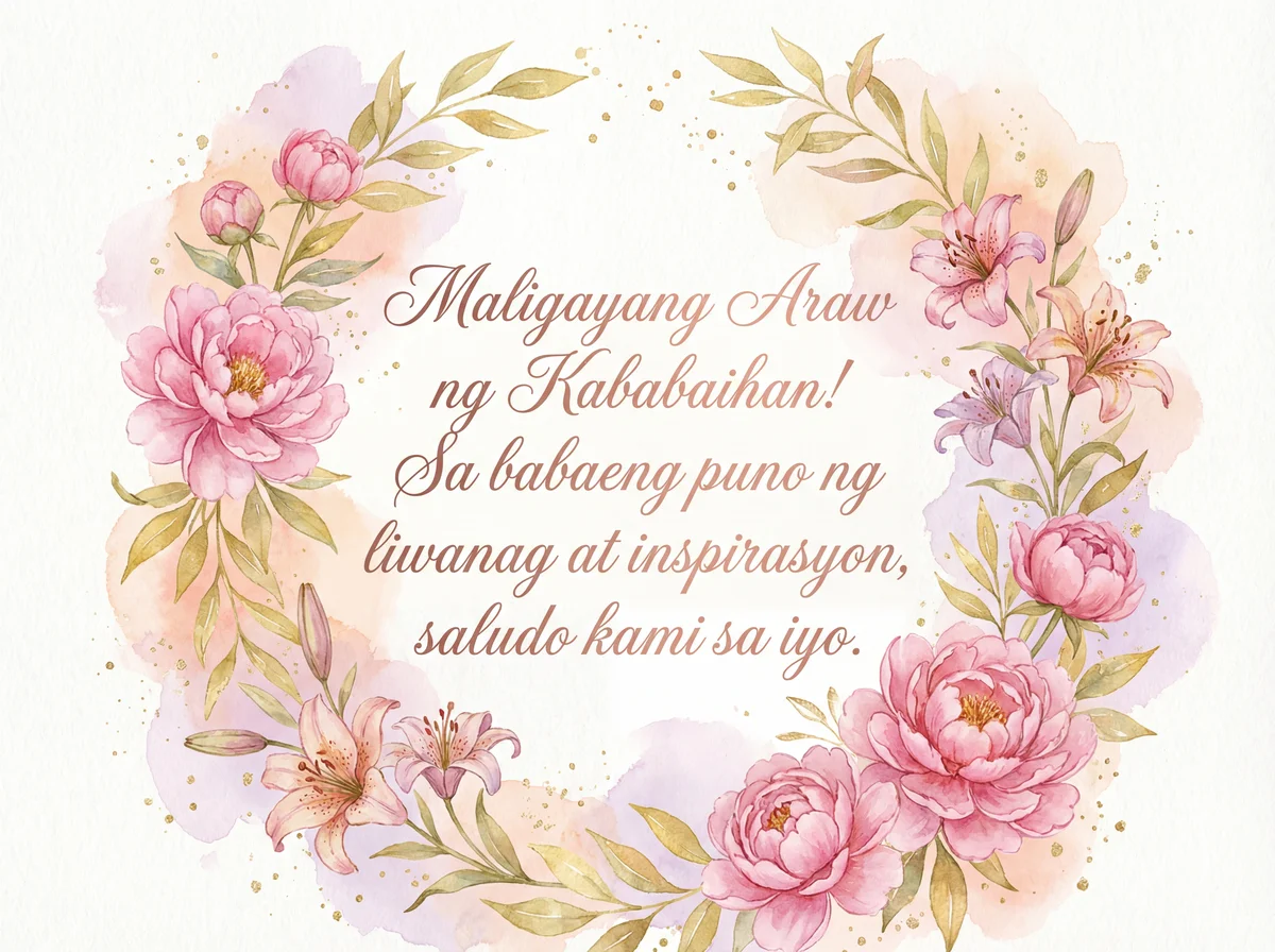 Mensaje para sa isang espesyal na babae sa Araw ng Kababaiha...