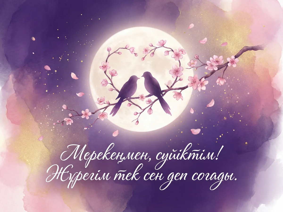 Сүйіктім үшін ғашықтар күніне арналған құттықтау