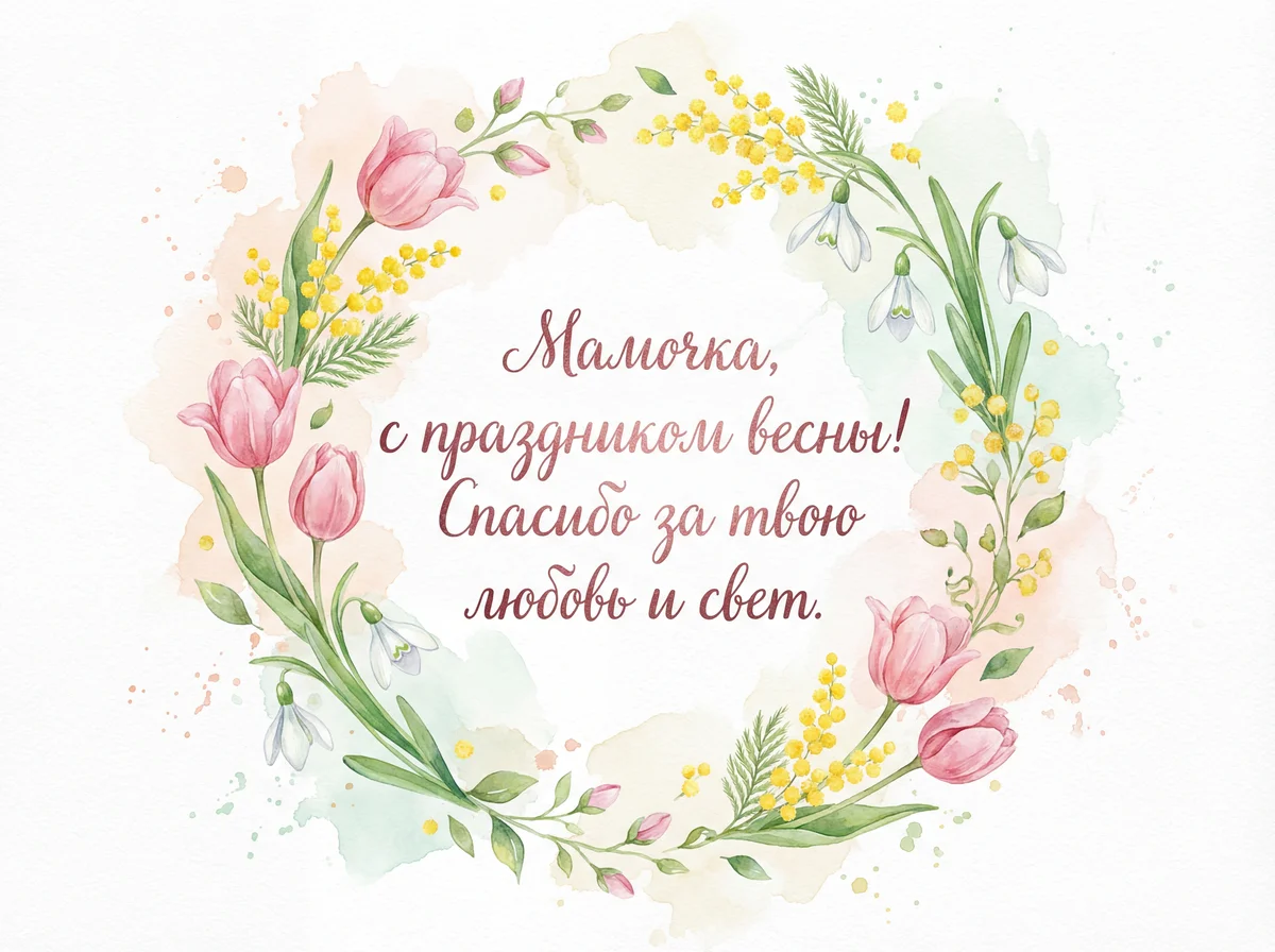 Поздравление с 8 Марта для дорогой мамы