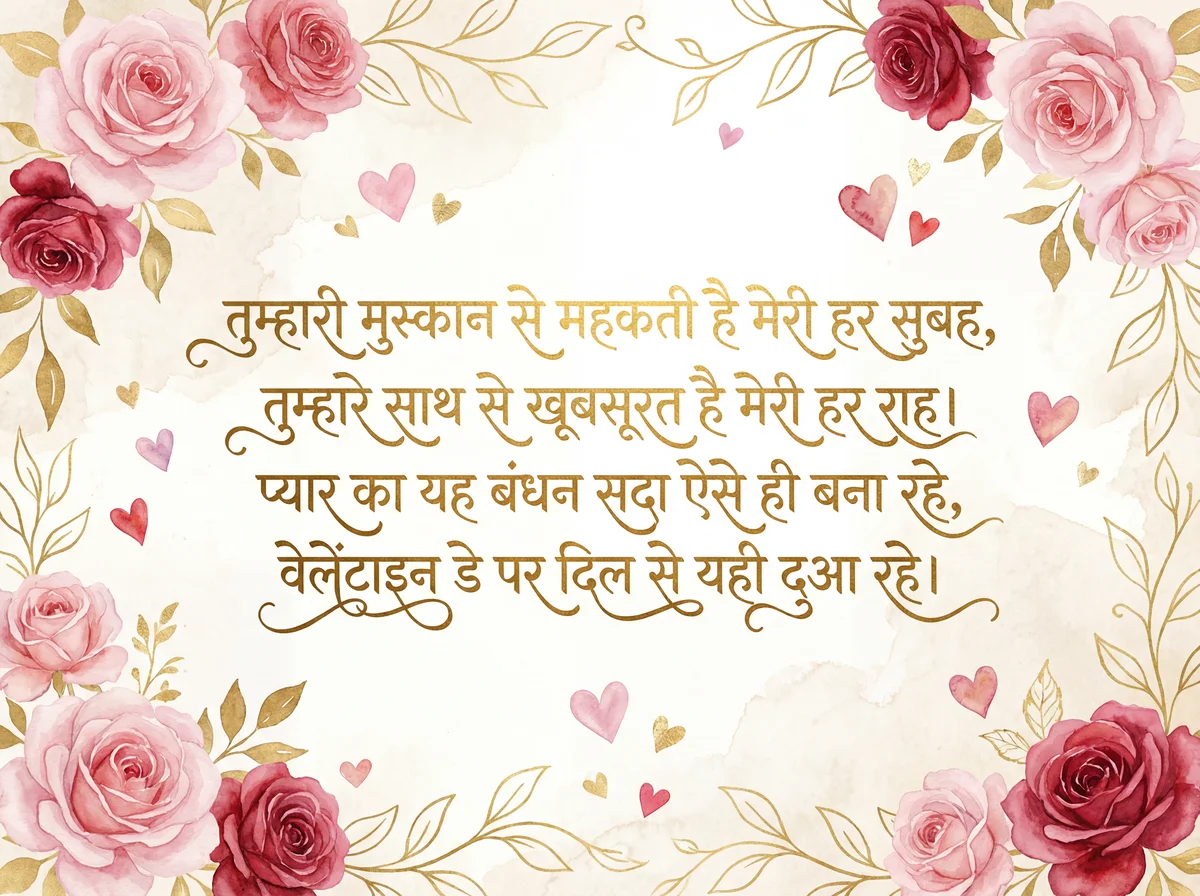 वेलेंटाइन डे पर प्यार भरी शुभकामनाएँ!