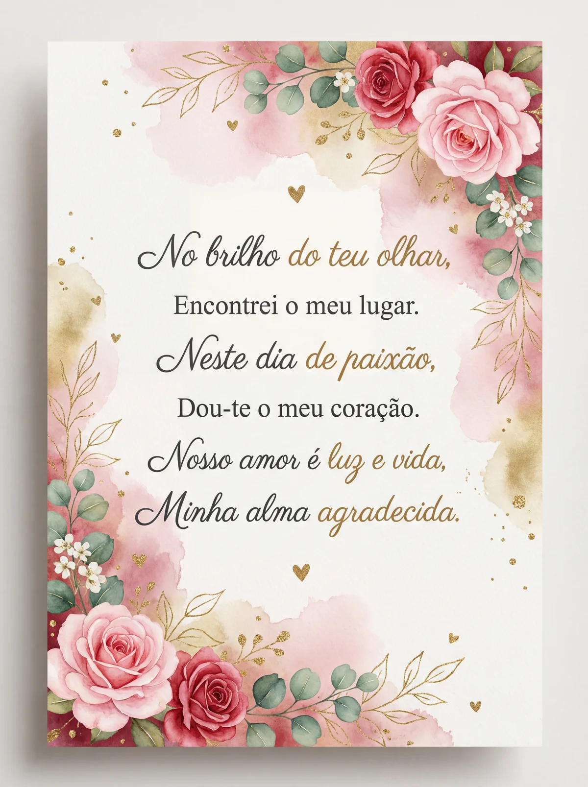 Cartão de Dia dos Namorados para meu amor