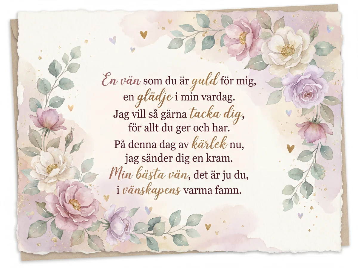 Alla hjärtans dag-hälsning till min älskade vän