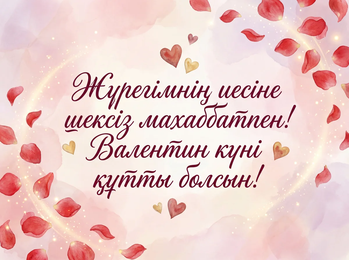 Сүйіктіңді Валентин күнімен құттықтау