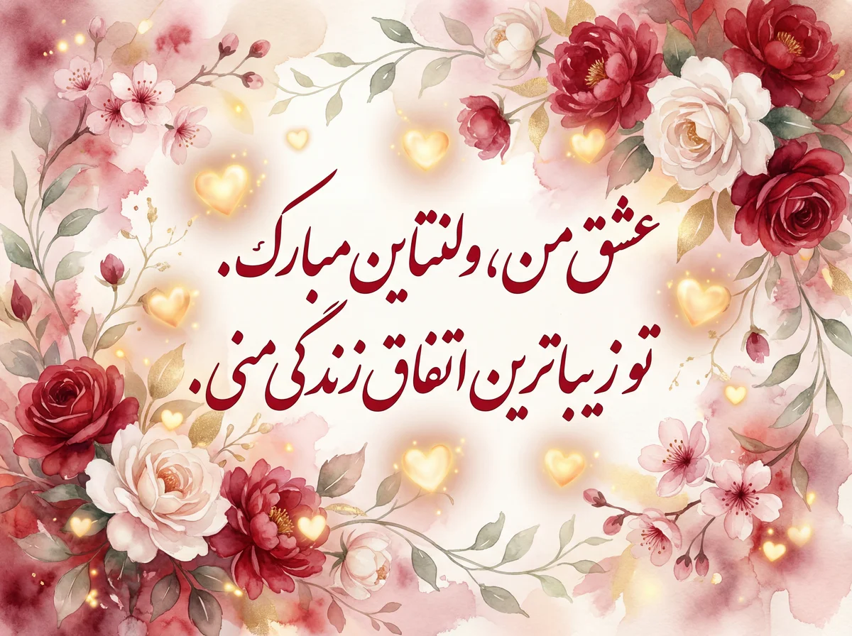 متن کارت تبریک ولنتاین برای همسر