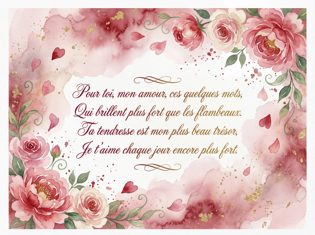 Carte de Saint-Valentin pour mon amour