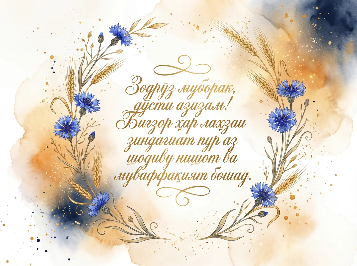 Табрикоти зодрӯз барои дӯсти азиз