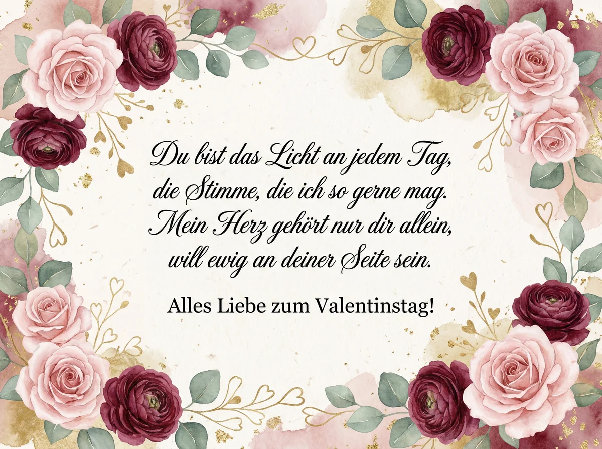 Valentinstag Grußkarte für meine Liebste