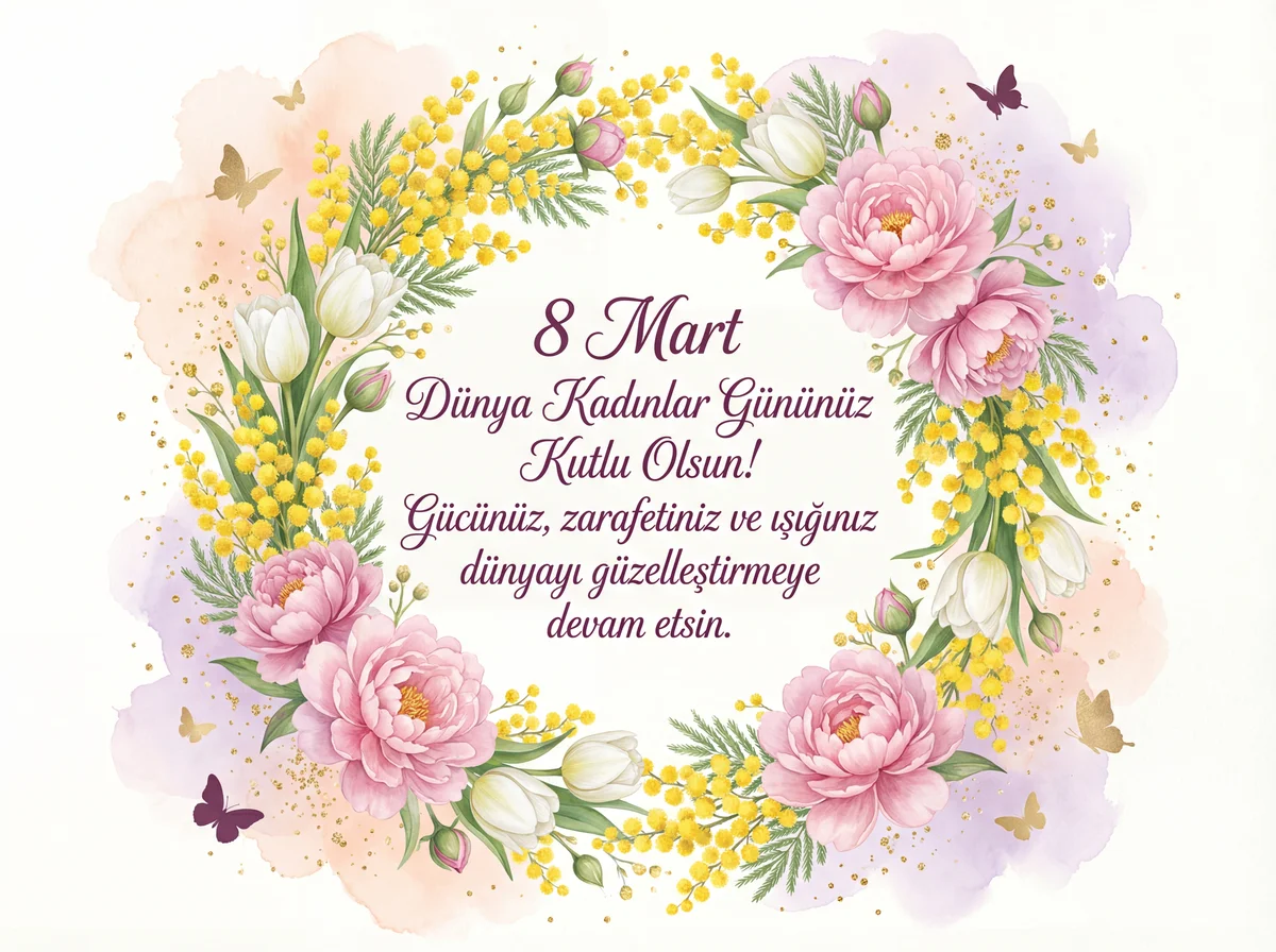 8 Mart Dünya Kadınlar Günü kutlama kartı metni