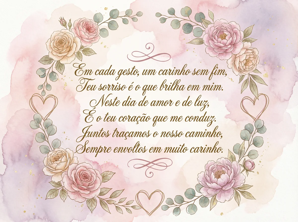 Cartão de Dia dos Namorados para expressar meu carinho