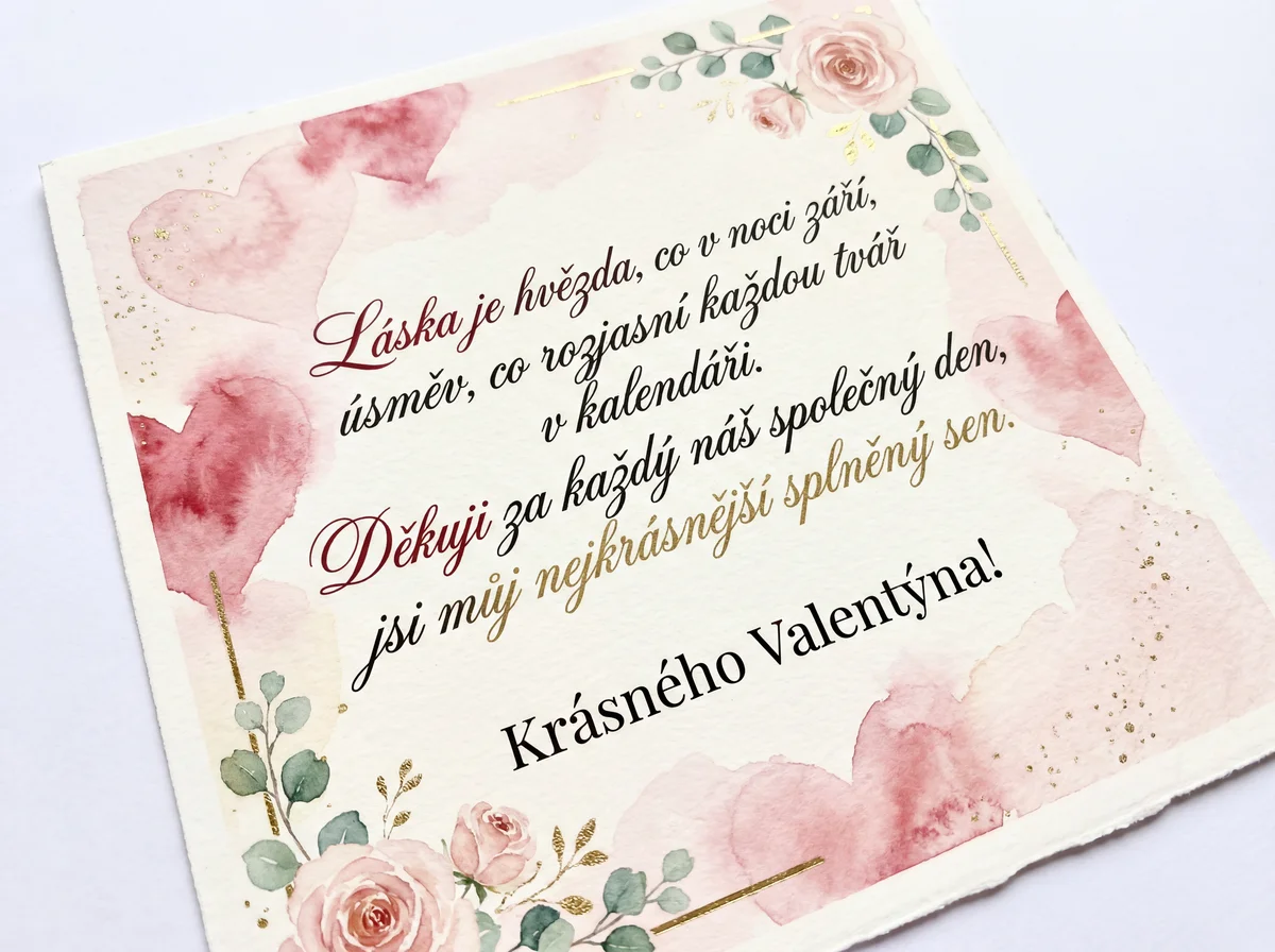 Přání k Valentýnu pro lásku