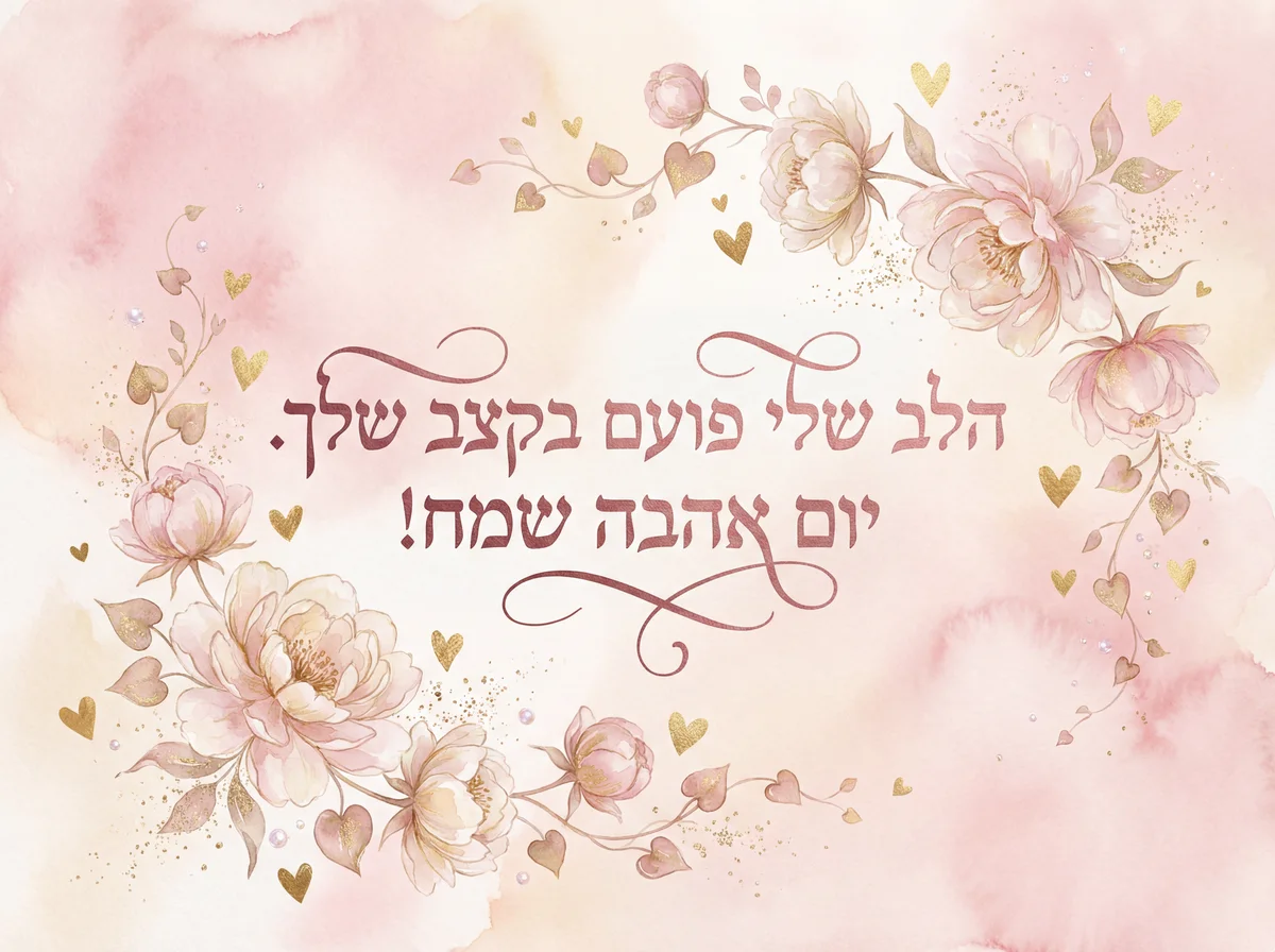 כרטיס ברכה מקורי ליום האהבה לבן/בת הזוג