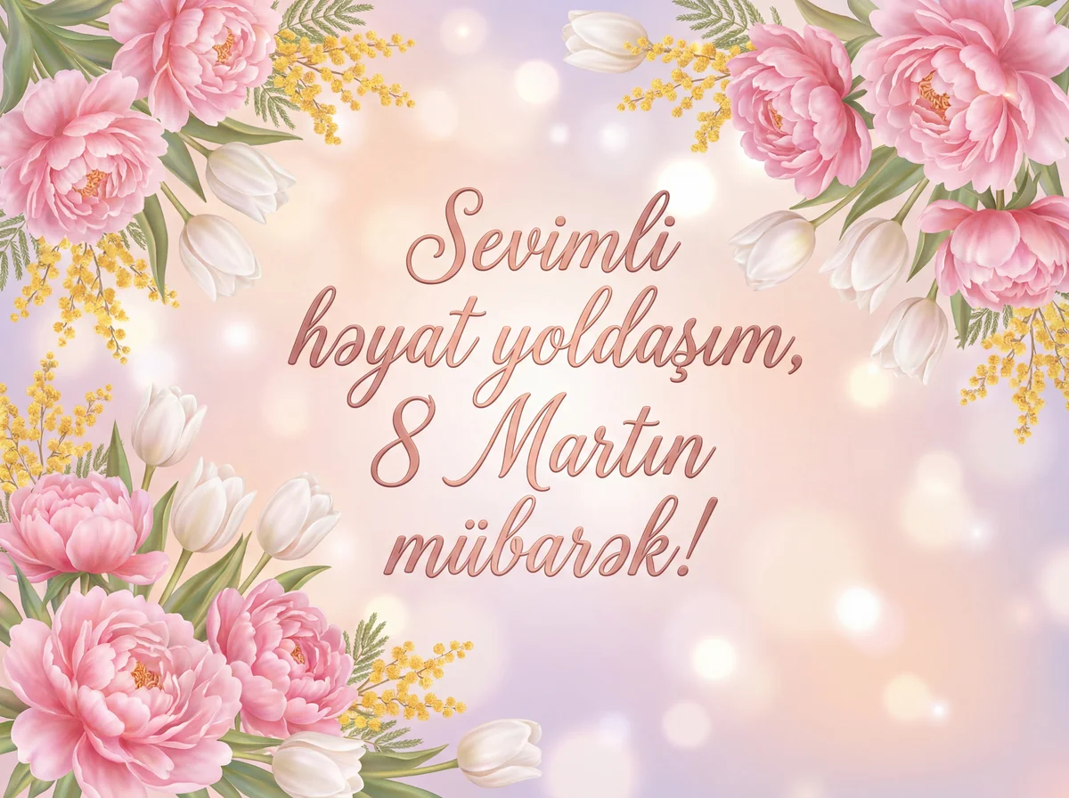 Sevimli həyat yoldaşım, 8 Martın mübarək!