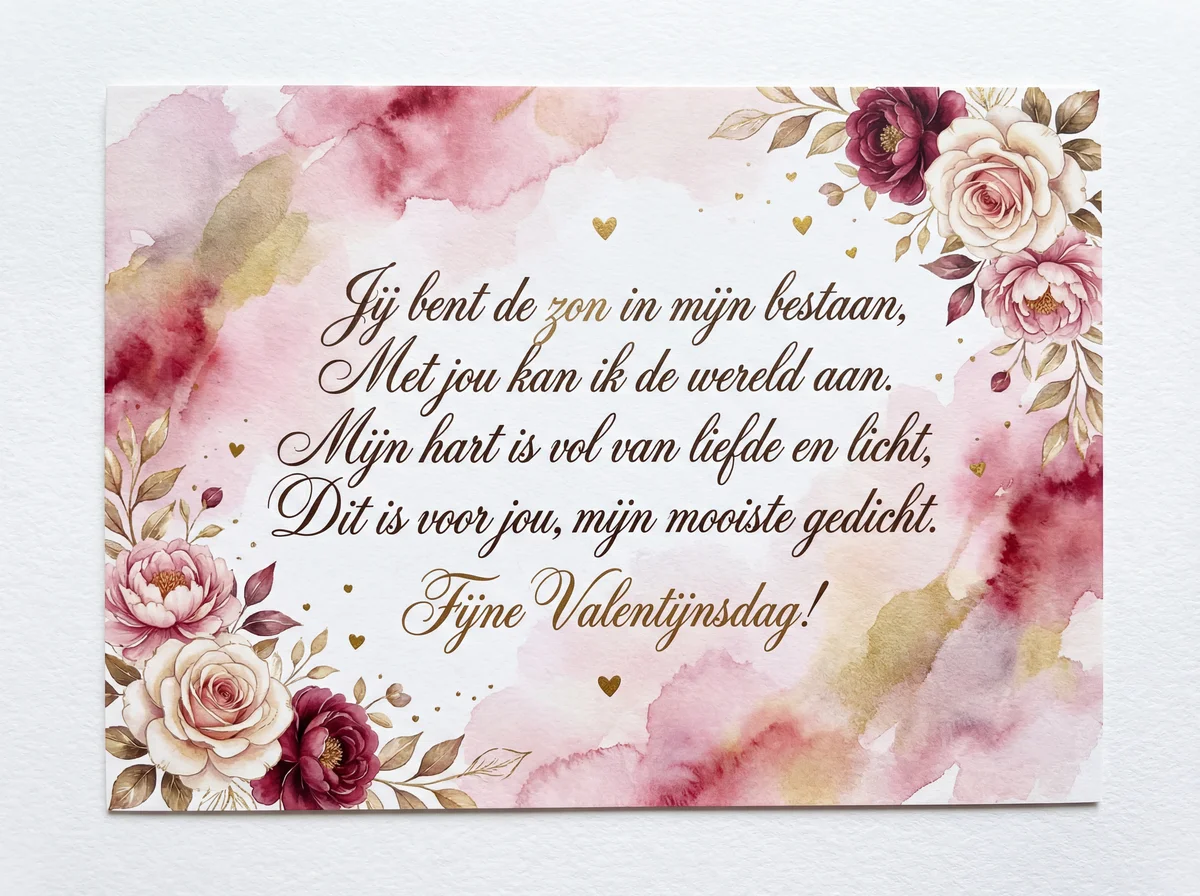 Valentijnsdag kaart voor je geliefde