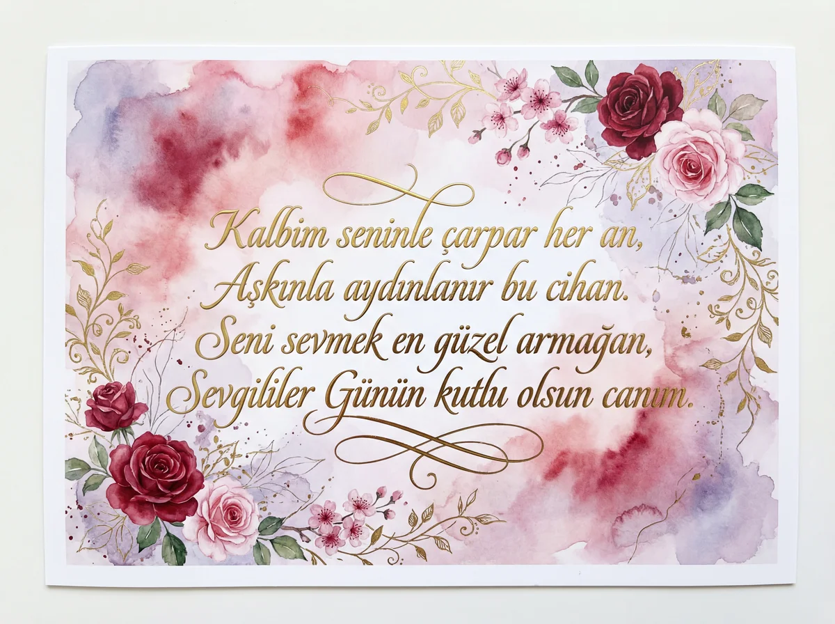 Sevgililer Günü kartı için kısa mesajlar