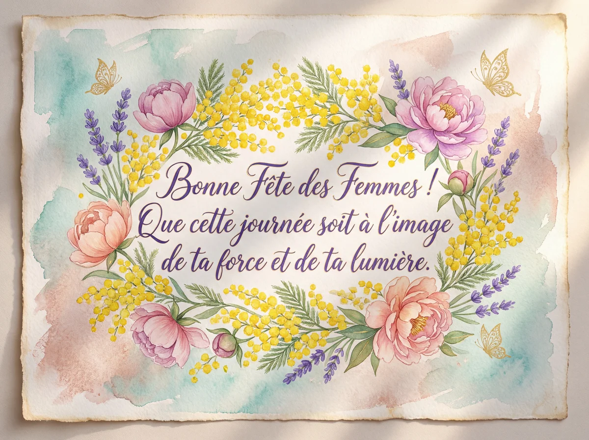 Carte de vœux pour la Journée Internationale de la Femme