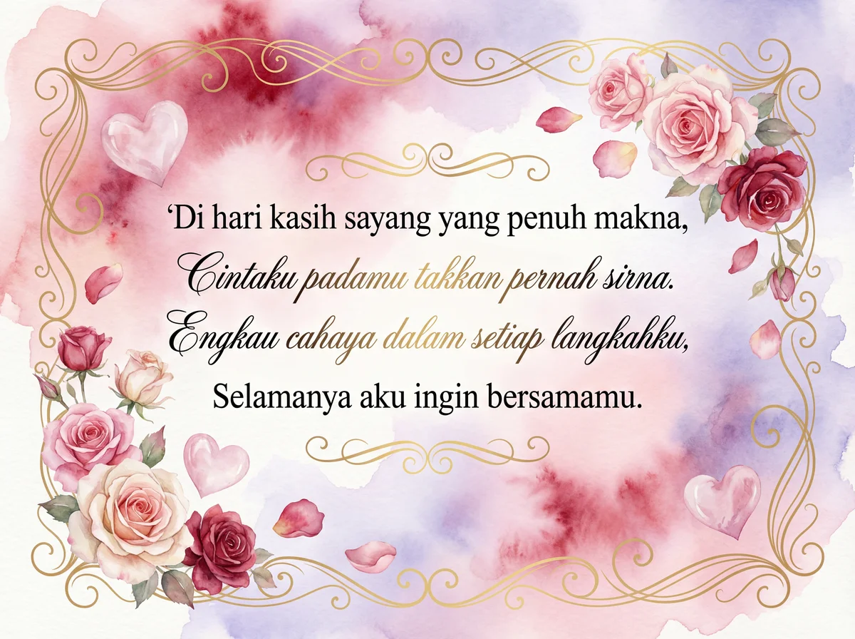 Kartu ucapan Selamat Hari Valentine untuk kekasih