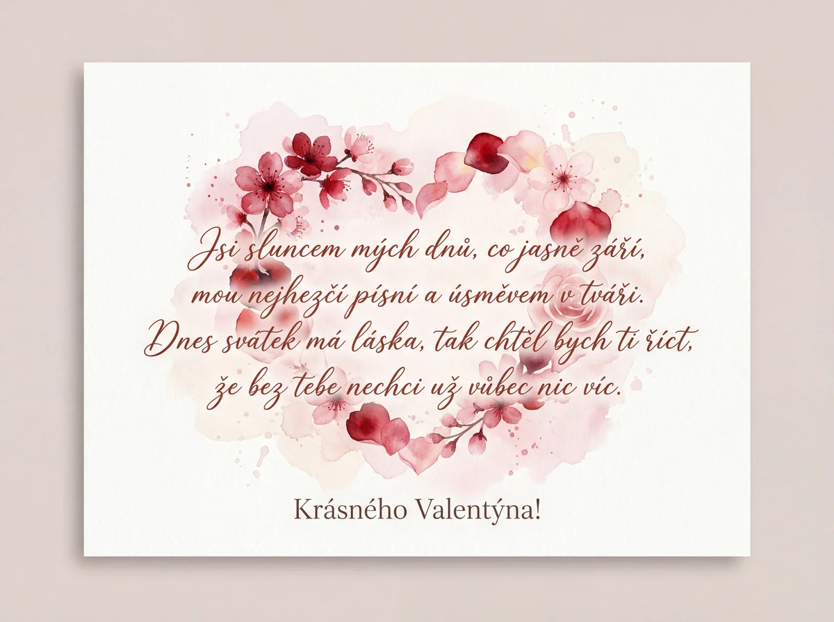 přání k Valentýnu pro mou lásku