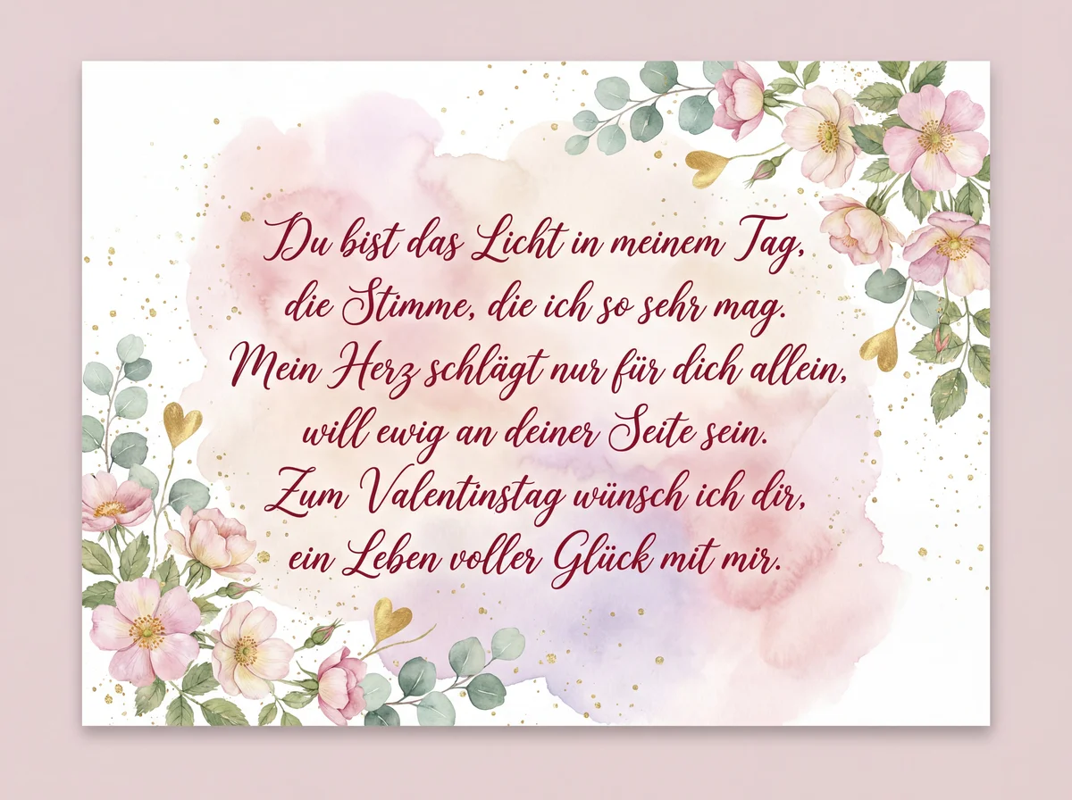 Valentinstag Grußkarte für meine Liebe