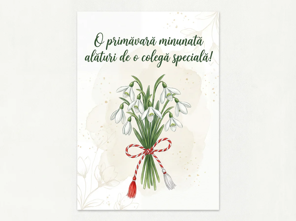 felicitare de Mărțișor pentru o colegă specială
