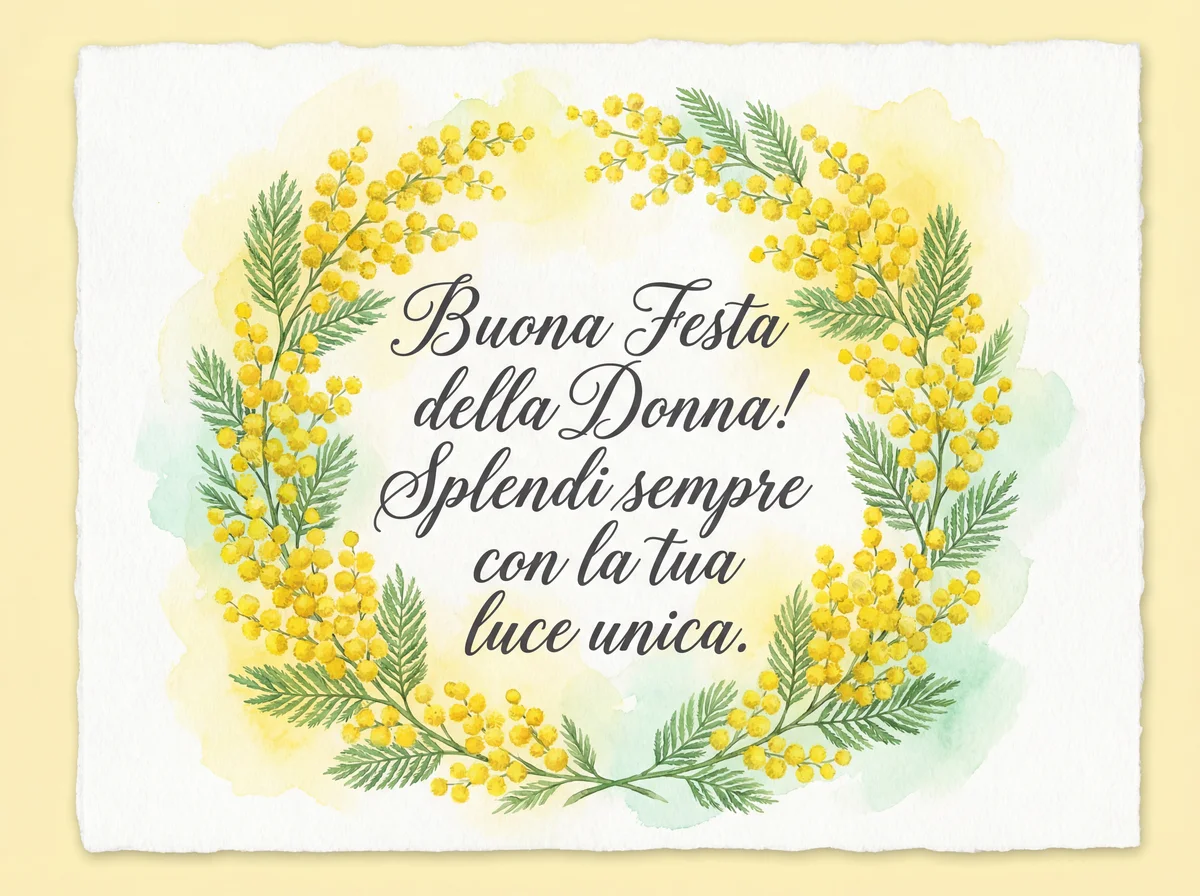 Biglietto di auguri per la Festa della Donna