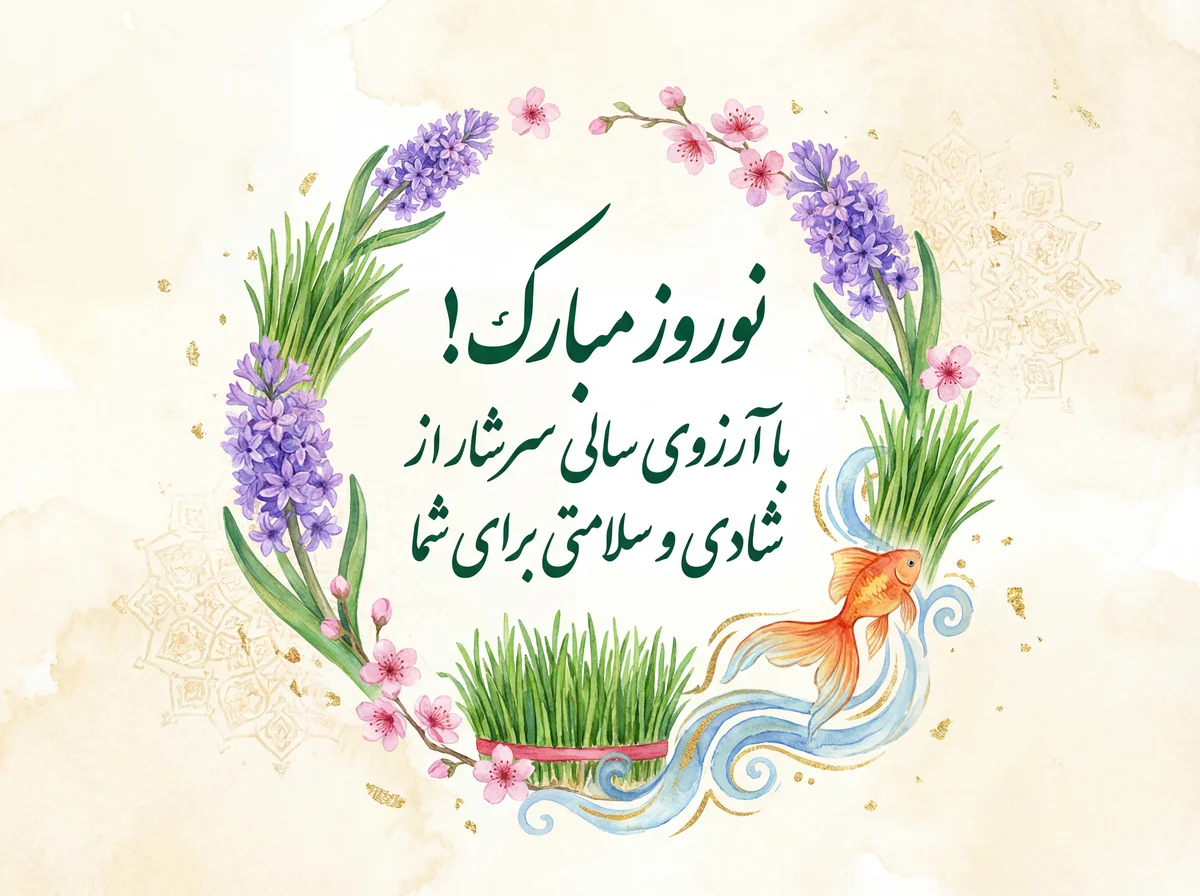 کارت تبریک عید نوروز برای دوستان و آشنایان