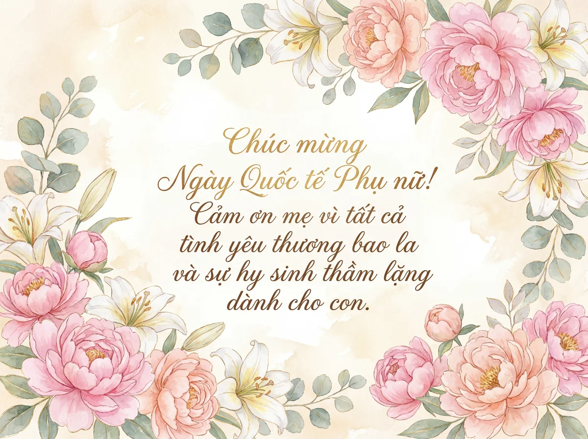 lời chúc Ngày Quốc tế Phụ nữ cho mẹ