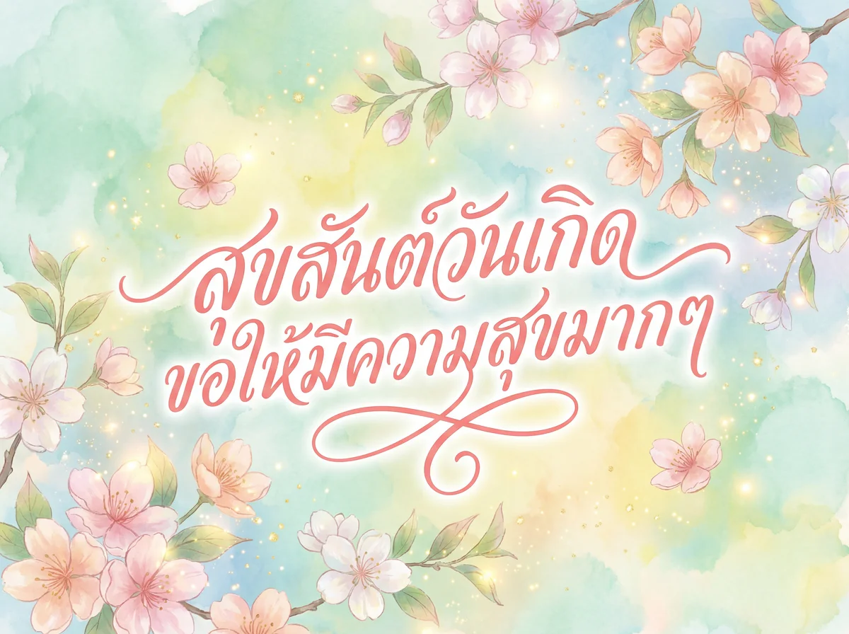 สุขสันต์วันเกิดขอให้มีความสุขมากๆ