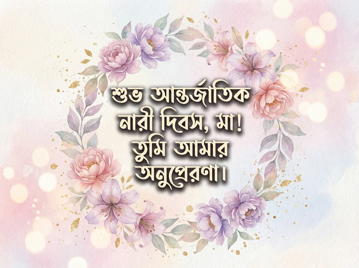 প্রিয় মাকে আন্তর্জাতিক নারী দিবসের শুভেচ্ছা