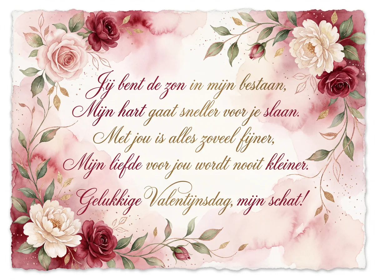 Valentijnskaartje voor mijn liefste