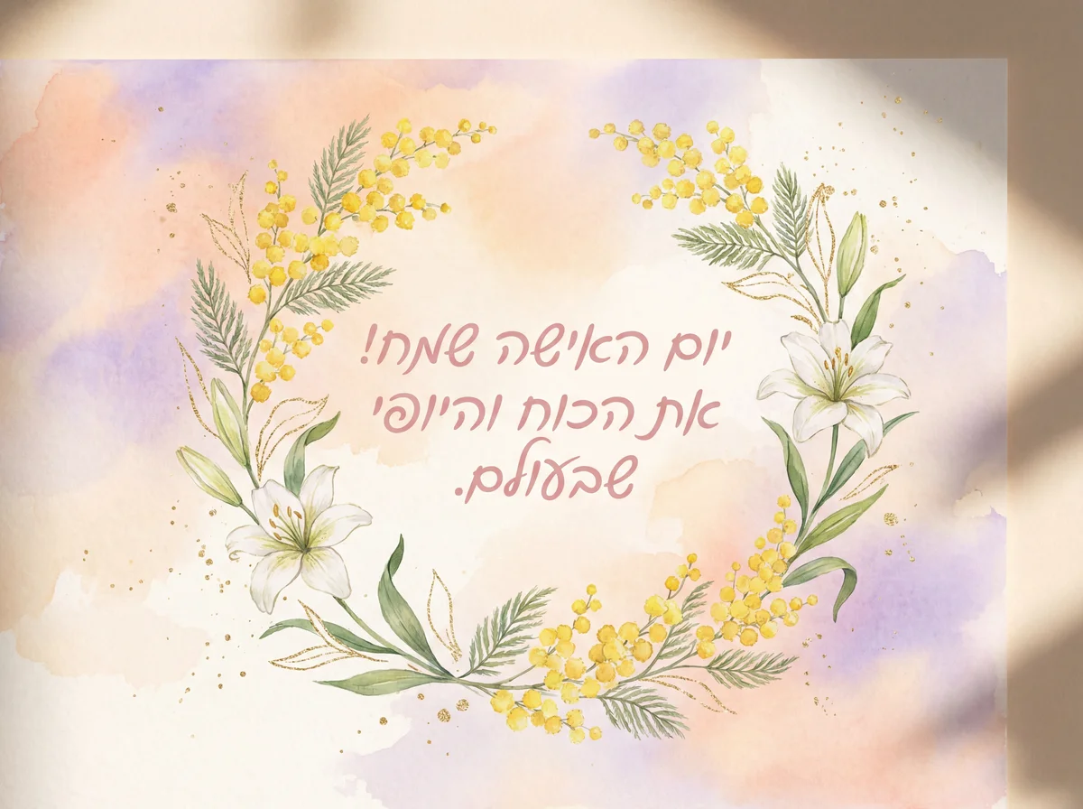 כרטיס ברכה ליום האישה הבינלאומי