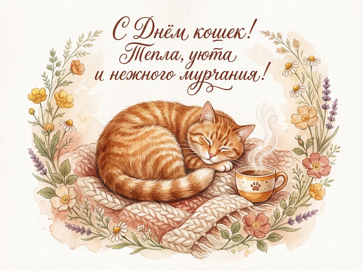 Поздравление с Днем кошек
