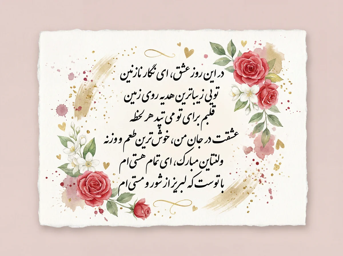 تبریک روز ولنتاین برای عشق من