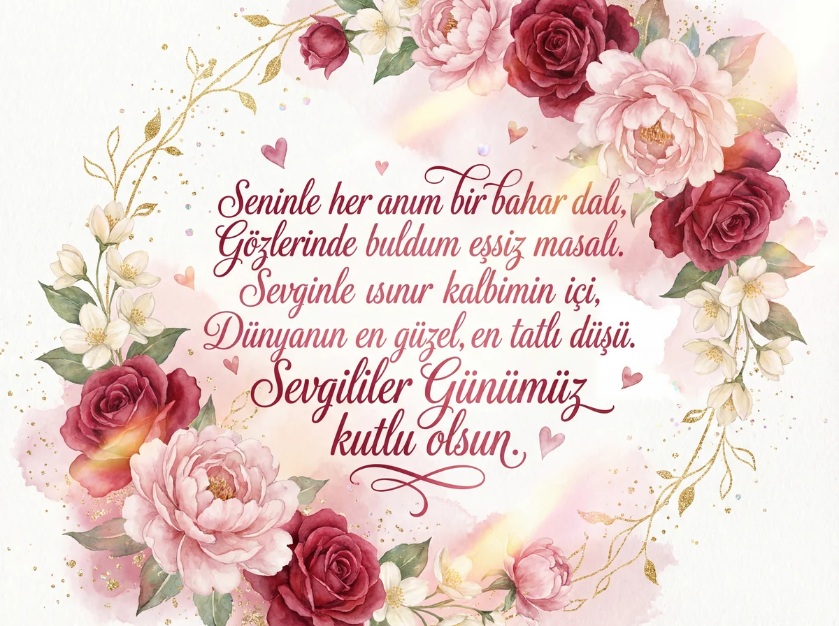 Sevgililer Günü kartı için mesaj