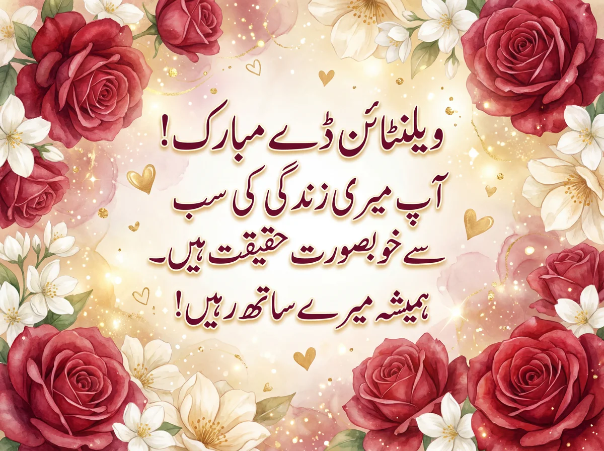 ویلنٹائنز ڈے پر میری طرف سے آپ کو پیار بھری مبارکباد