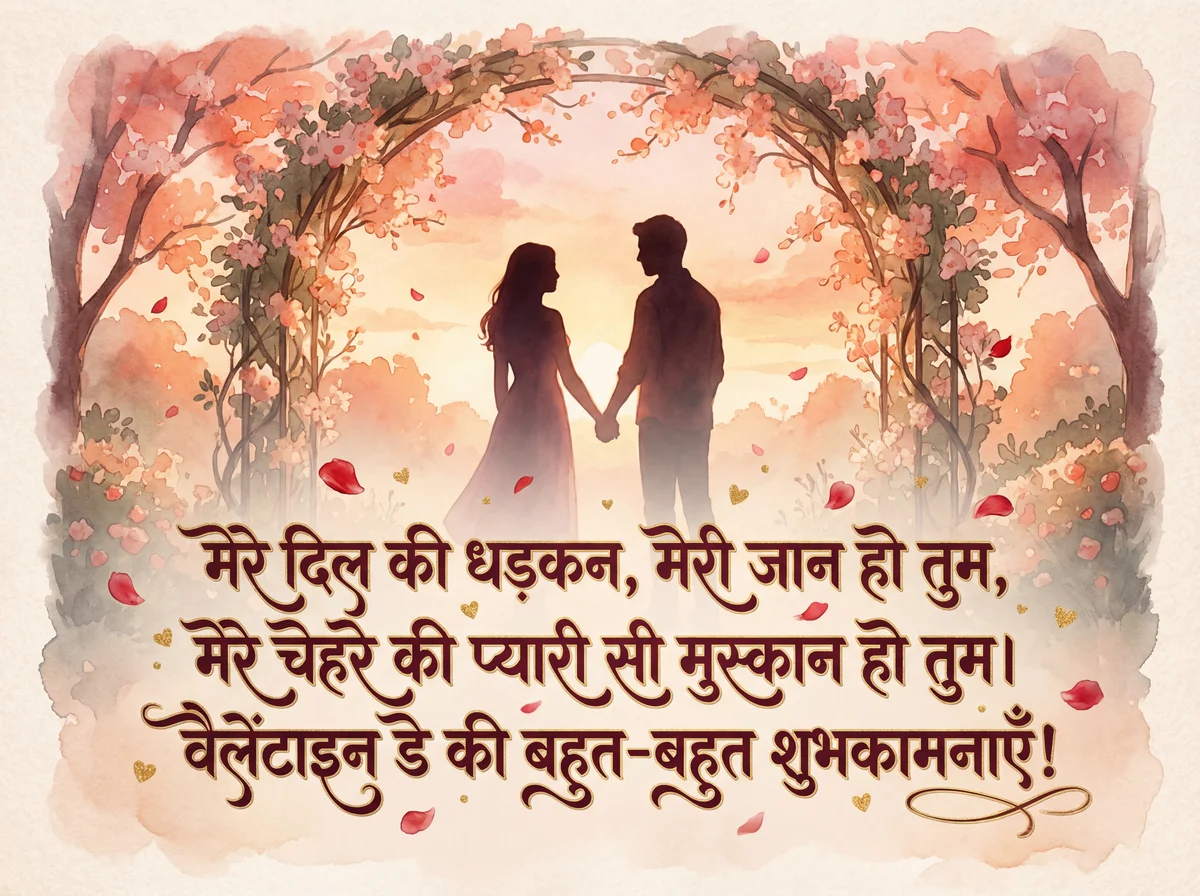 वैलेंटाइन डे पर पति के लिए प्यार भरा संदेश