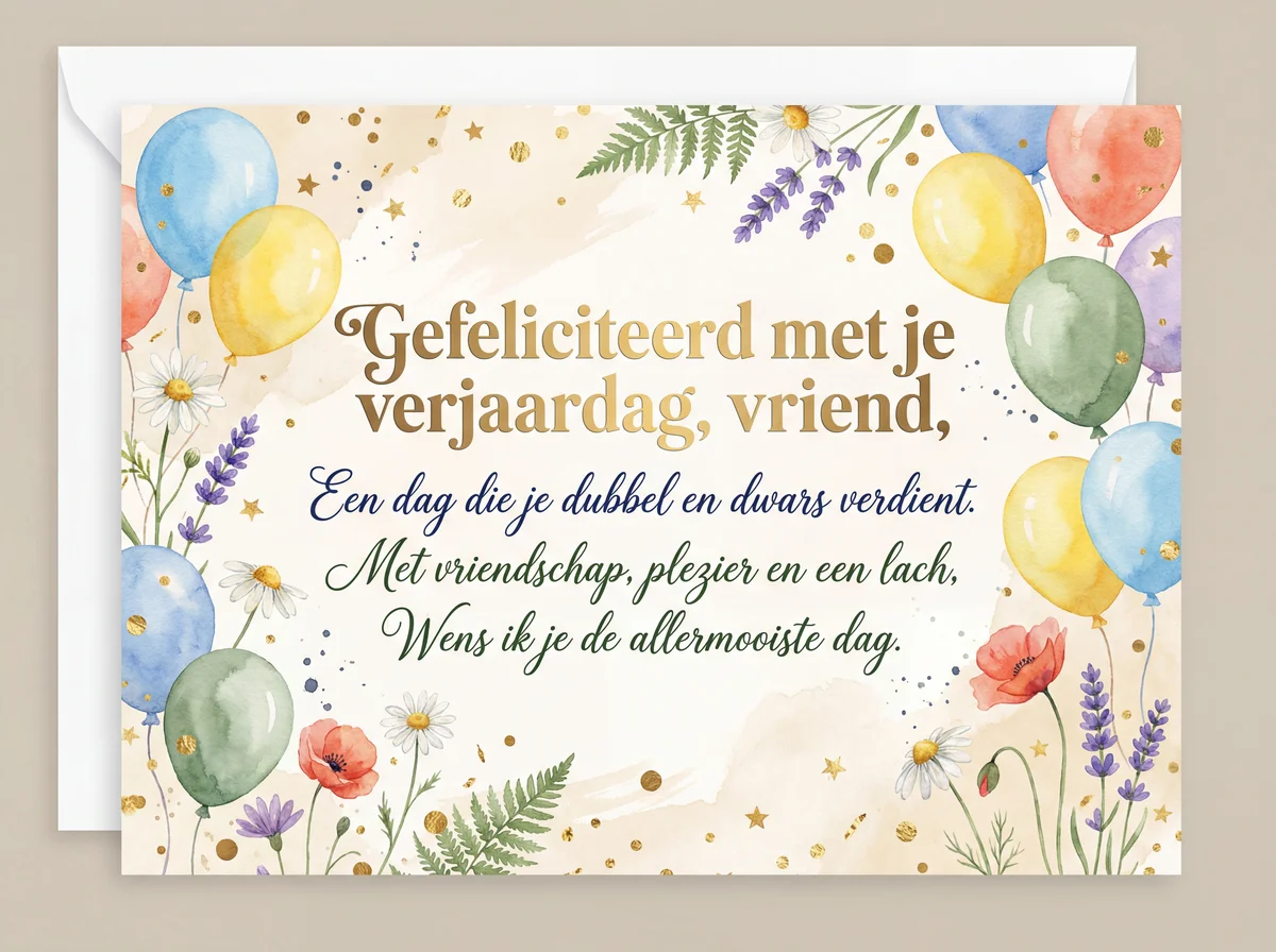 verjaardagskaart voor een vriend
