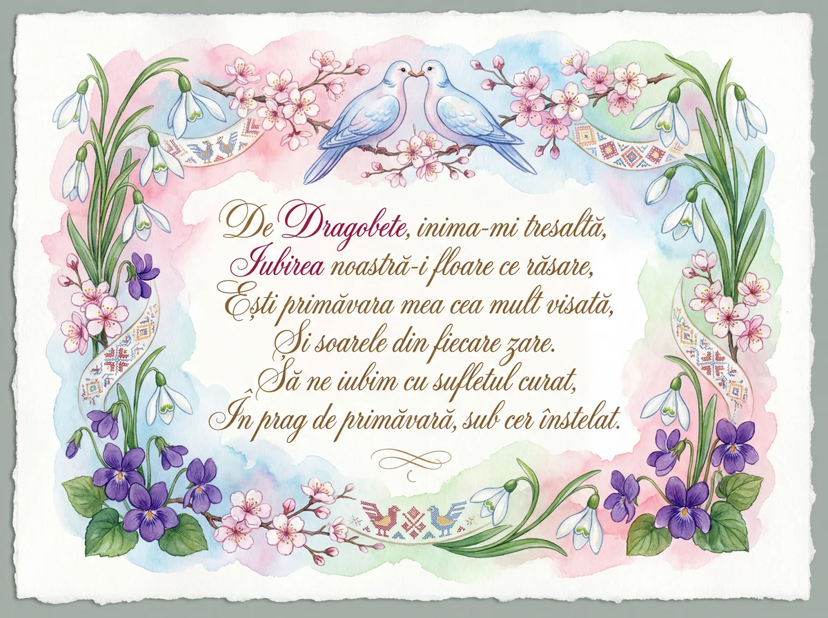 mesaj de Dragobete pentru persoana dragă