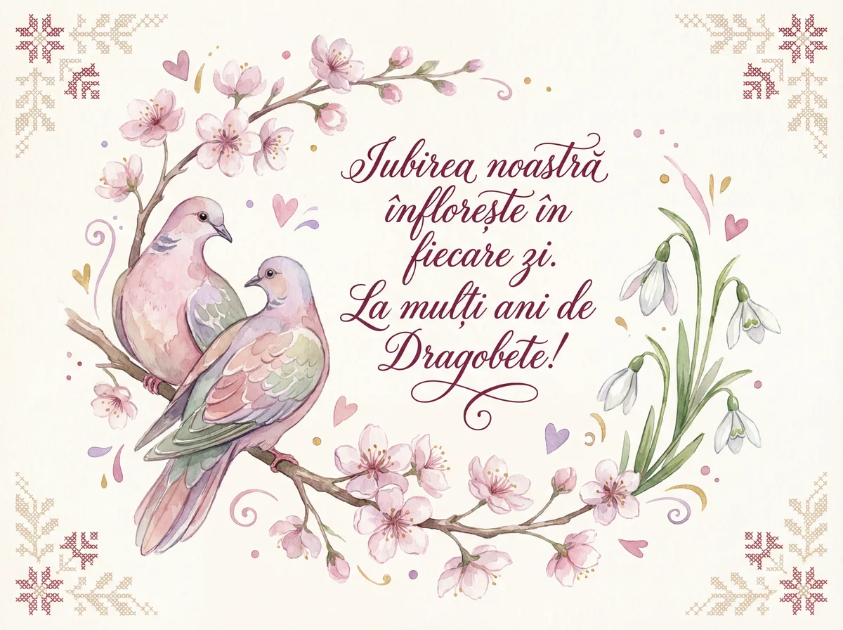 Urări de Dragobete pentru persoana iubită